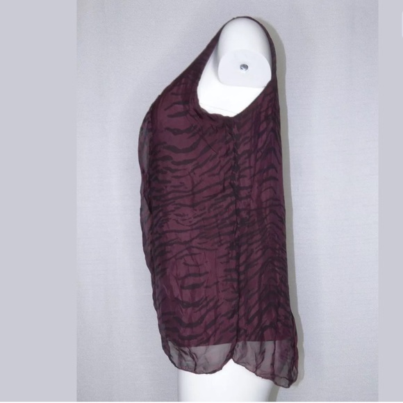 H Trend M Sleeveless Tiger Stripe Top Italy Made - Picture 3 of 5